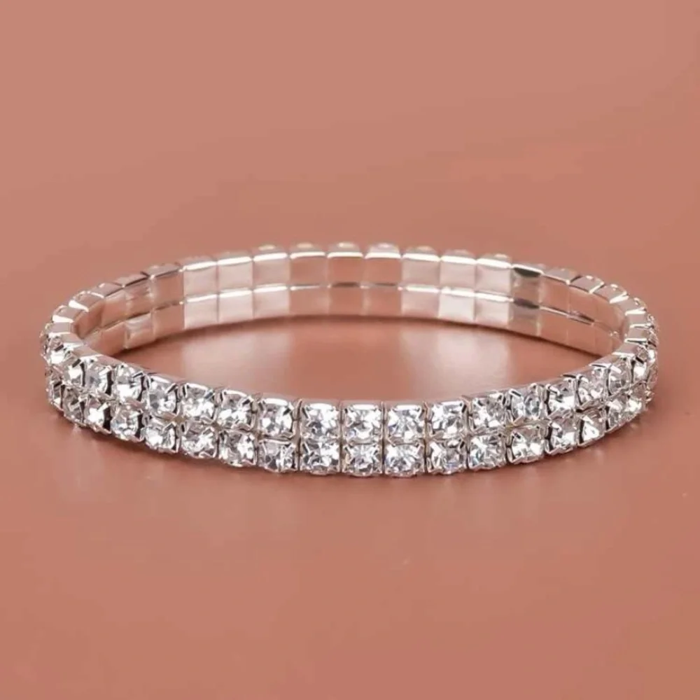 Glamorous Gold/Silver Rhinestone Bracelet